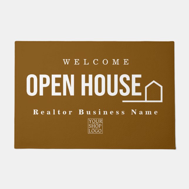 Felpudo Estate Open House Modern Chic Brown (Anverso)