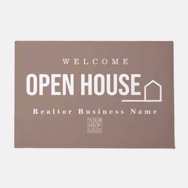 Felpudo Estate Open House Modern Chic Light Brown (Anverso)