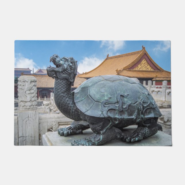 Felpudo Estatua de una tortuga en la Ciudad Prohibida - Be (Anverso)