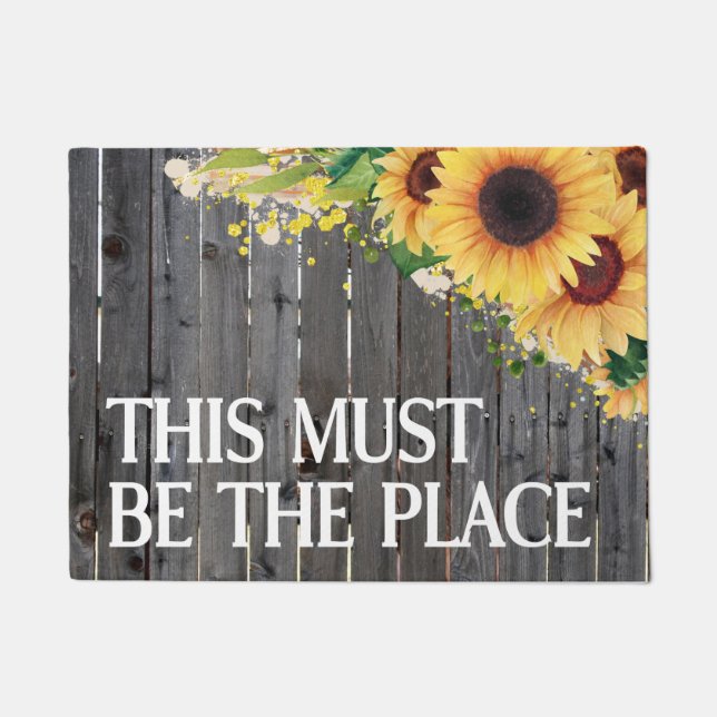 Felpudo Este Debe Ser El Lugar Doormat (Anverso)