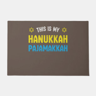 Felpudo Este Es Mi Hanukkah Pajamakkah, Funny Happy Hanukk