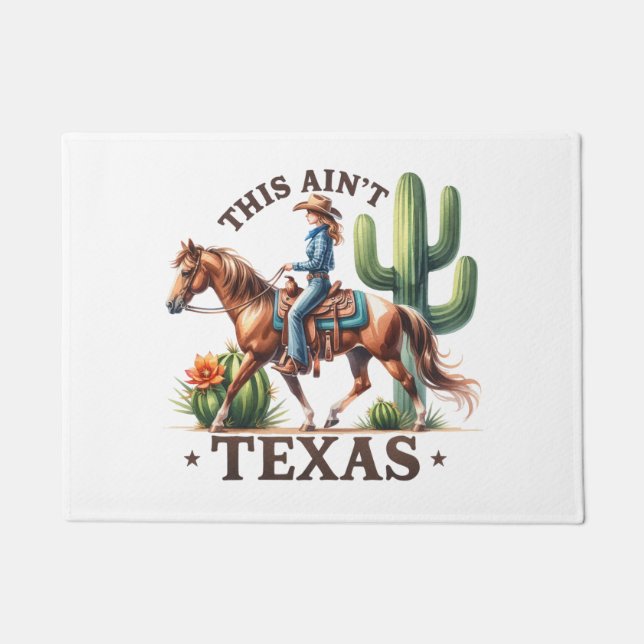 Felpudo Este no es el caballo de gallina de Texas (Anverso)