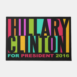 Felpudo Estera 2016 de puerta colorida de Hillary Clinton