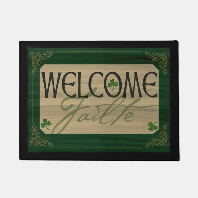 Felpudo Estera agradable de Failte del irlandés (Anverso)