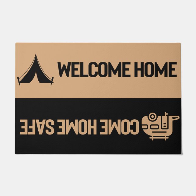 Felpudo estera de bienvenida personalizado, decoración de  (Anverso)