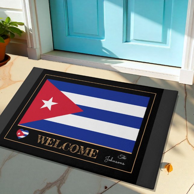 Felpudo Estera de casa cubana, deportes de bandera cubana  (Subido por el creador)