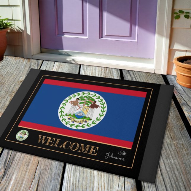 Felpudo Estera de casa de Belice, deportes de bandera de B (Subido por el creador)