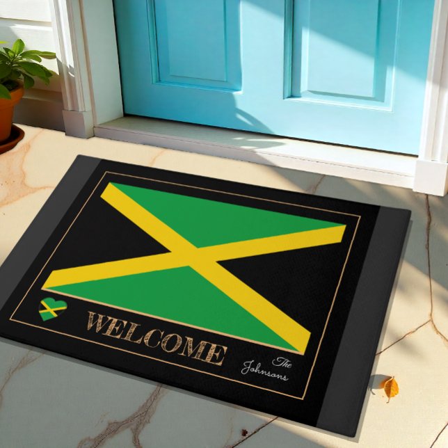 Felpudo Estera de casa de Jamaica, deportes de bandera jam (Subido por el creador)