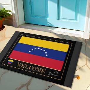 Felpudo Estera de casa de Venezuela, Bandera Venezolana / 
