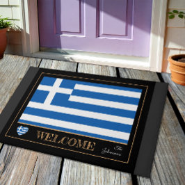 Felpudo Estera de la casa de Grecia, deportes de bandera g