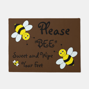 Felpudo Estera de puerta/abeja agradables