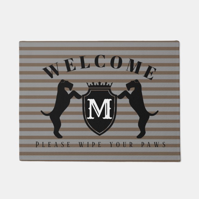 Felpudo Estera de puerta adaptable de Airedale Terrier (Anverso)