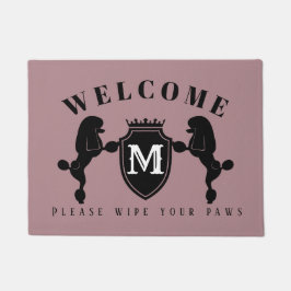 Felpudo Estera de puerta adaptable del caniche (corte