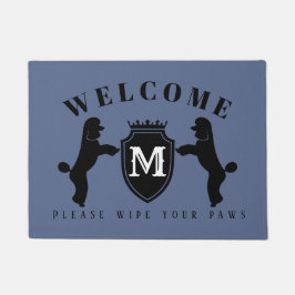 Felpudo Estera de puerta adaptable del caniche (perrito