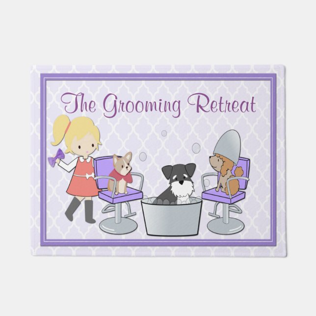 Felpudo Estera de puerta adaptable del salón del mascota (Anverso)