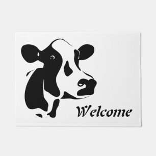 Felpudo Estera de puerta agradable de la vaca