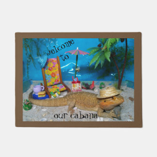 Felpudo Estera de puerta barbuda del dragón