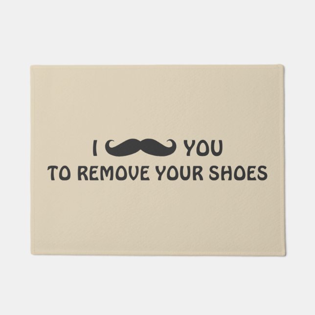 Felpudo Estera de puerta - BIGOTE USTED (Anverso)