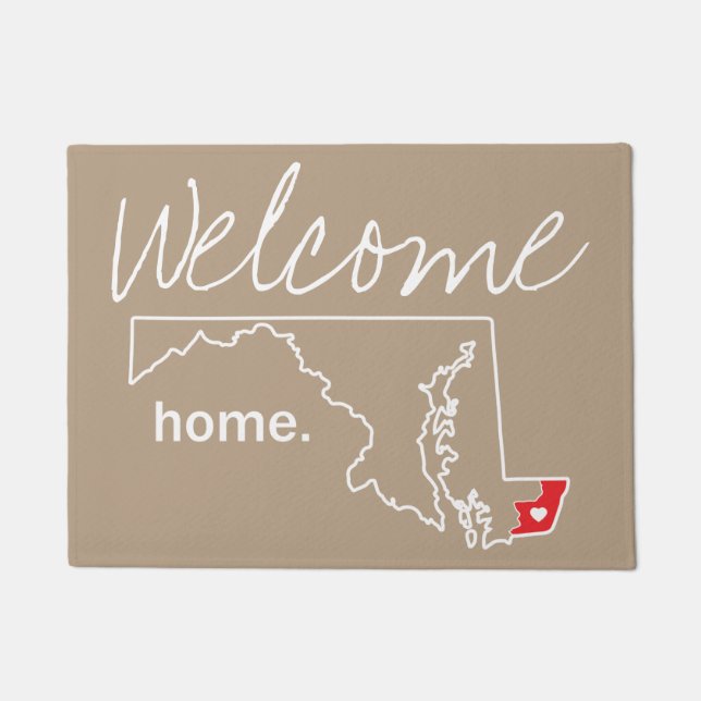 Felpudo Estera de puerta casera del condado de Maryland - (Anverso)