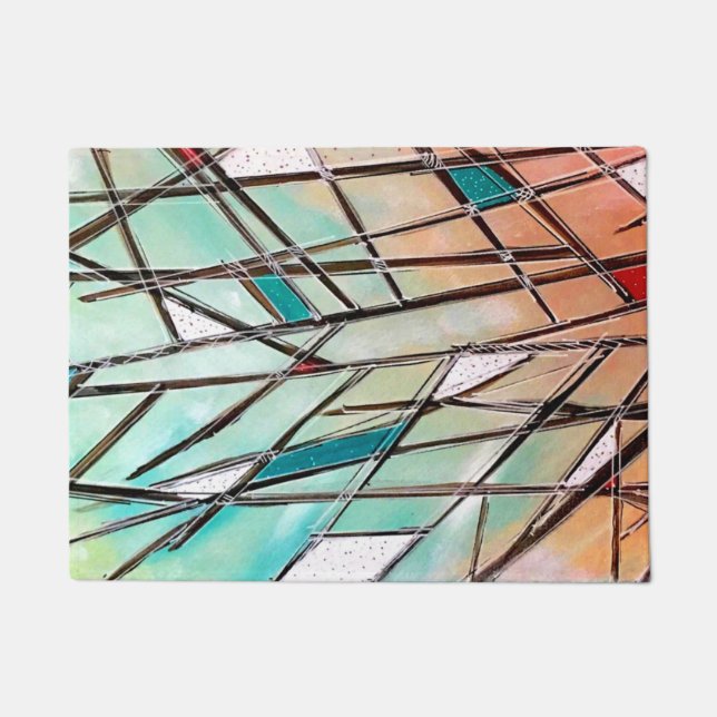 Felpudo Estera de puerta colorida (Anverso)