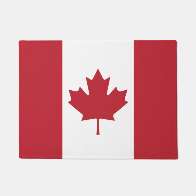 Felpudo Estera de puerta de la bandera de Canadá (Anverso)