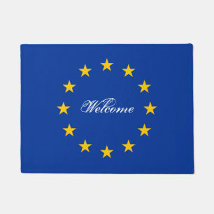 Felpudo Estera de puerta de la bandera de unión europea