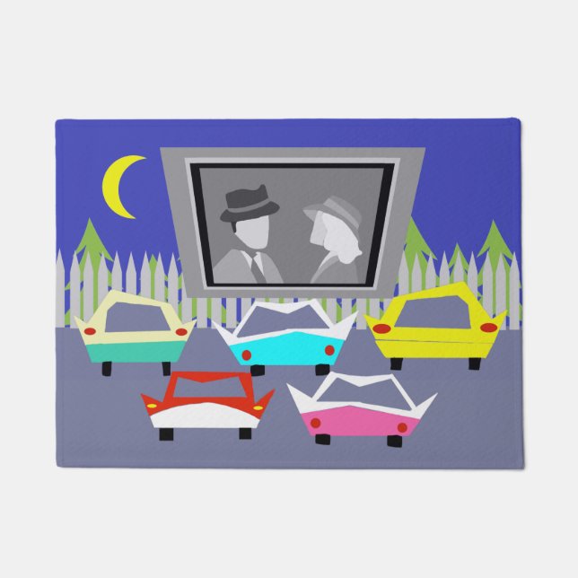 Felpudo Estera de puerta de la película del autocinema de (Anverso)