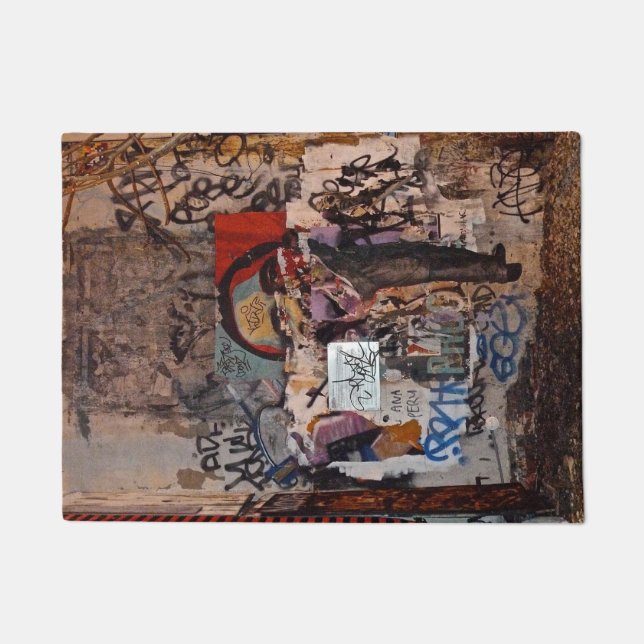 Felpudo Estera de puerta de la pintada del East Village (Anverso)