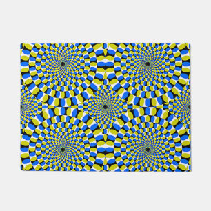 Felpudo estera de puerta de las ilusiones ópticas 18x24