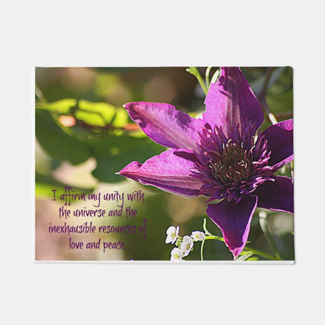 Felpudo Estera de puerta del amor y de la paz (Anverso)