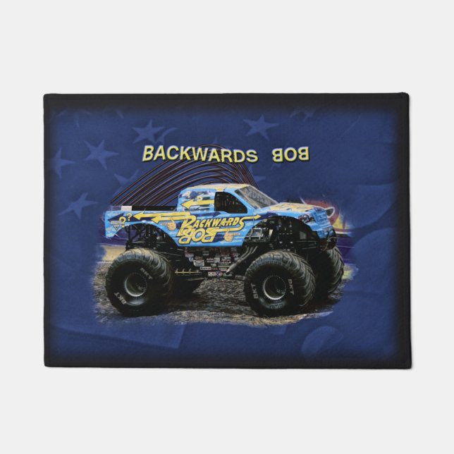 Felpudo Estera de puerta del camión del hombre y de un (Anverso)