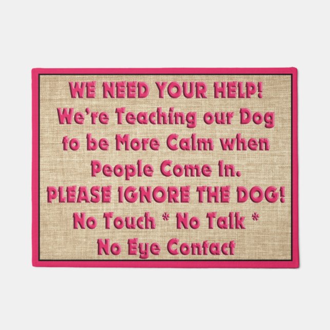 Felpudo Estera de puerta del entrenamiento del perro (Anverso)