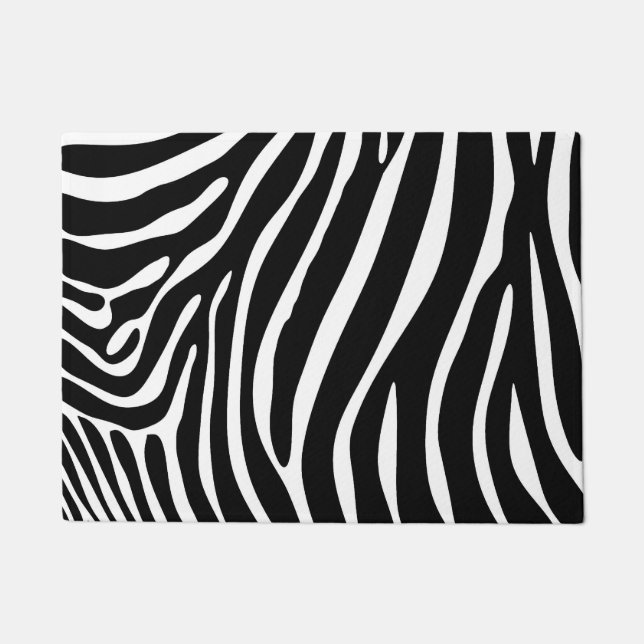 Felpudo Estera de puerta del estampado de zebra (Anverso)