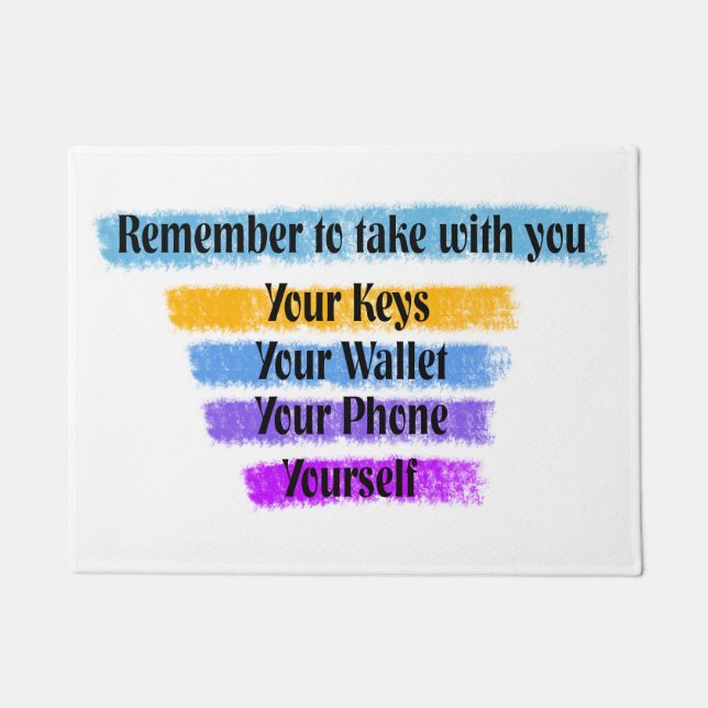 Felpudo Estera de puerta del recordatorio (Anverso)