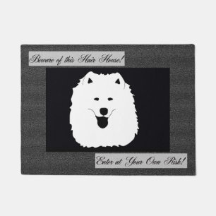 Felpudo Estera de puerta del samoyedo 18" X24"; Guárdese
