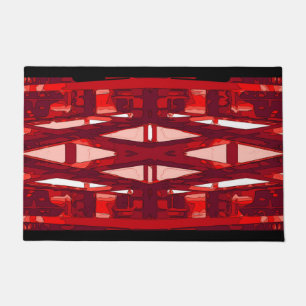 Felpudo Estera de puerta: Estilo al sudoeste, rojo
