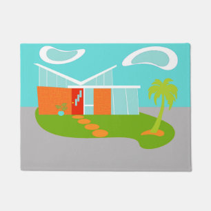 Felpudo Estera de puerta moderna de la casa del dibujo