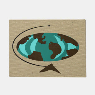 Felpudo Estera de puerta moderna del arte del globo de los