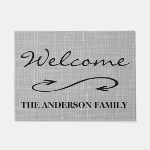 Felpudo Estera de puerta personalizada arte modelada gris