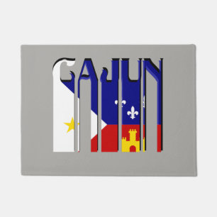 Felpudo Estera de puerta retra de Luisiana de la bandera