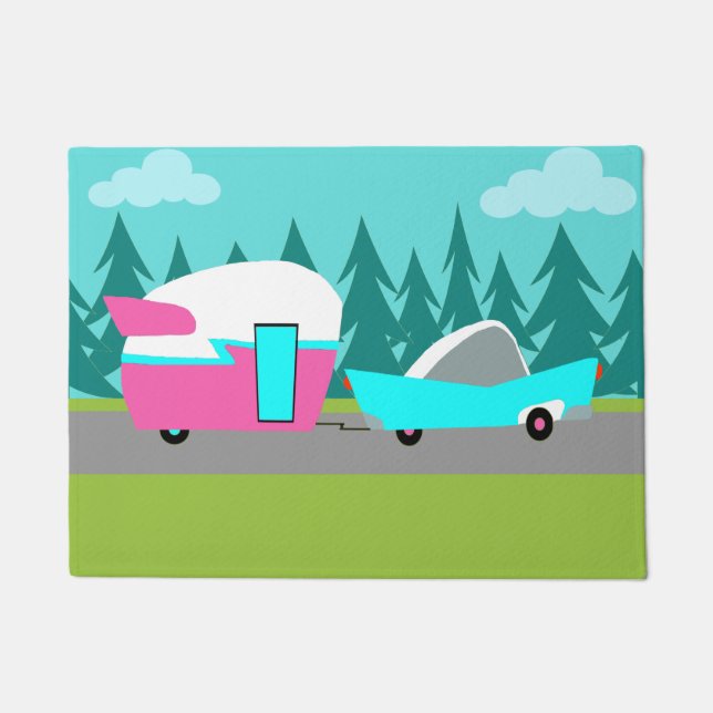 Felpudo Estera de puerta retra del campista/del remolque y (Anverso)