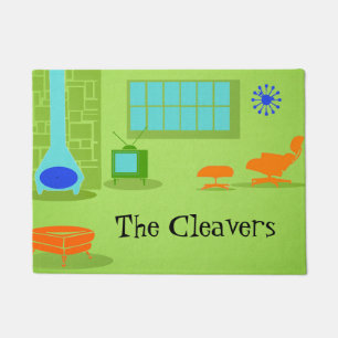 Felpudo Estera de puerta retra moderna de los mediados de