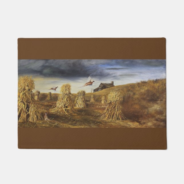 Felpudo Estera de puerta vieja del granero y de los (Anverso)