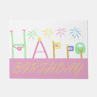 Felpudo Estera del feliz cumpleaños
