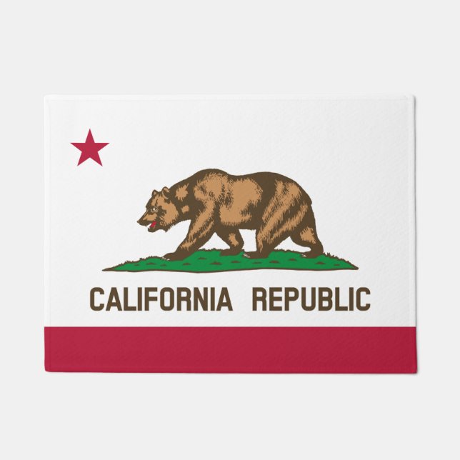 Felpudo esteras de casas de California State y California  (Anverso)