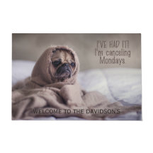 Esteras de puerta de encargo del perro divertido