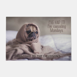 Felpudo Esteras de puerta de encargo del perro divertido