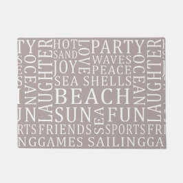 Felpudo esteras de puerta de la casa de playa de color per