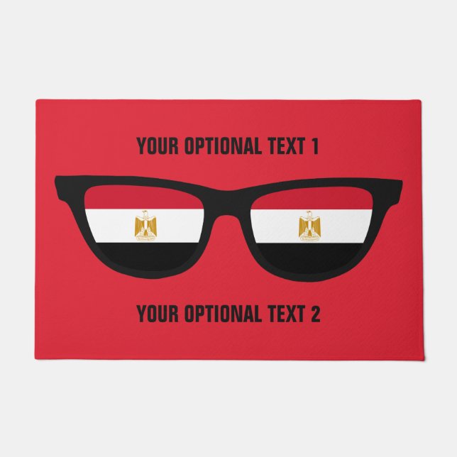 Felpudo Esteras de puerta de personalizado de Shades egipc (Anverso)