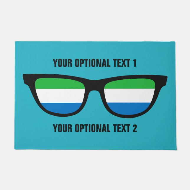 Felpudo esteras de puerta de personalizado de Sierra Leona (Anverso)